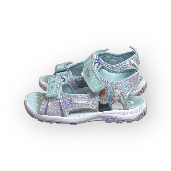 Disney 𖠌 Frozen Elsa Ana Princess Toddler Sandals 𖠌 Lilac Light Blue 𖠌 10 𖠌 - Picture 6 of 16